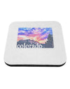CO Rainbow Sunset Watercolor Text Coaster-Coasters-TooLoud-1-Davson Sales