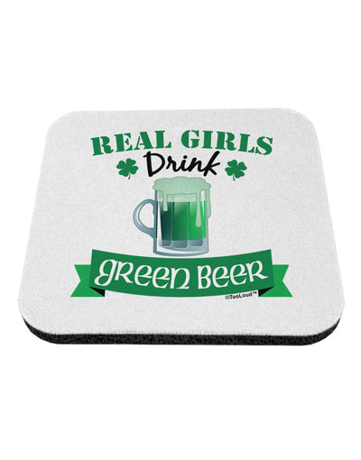 Real Girls Drink Green Beer Coaster-Coasters-TooLoud-1-Davson Sales