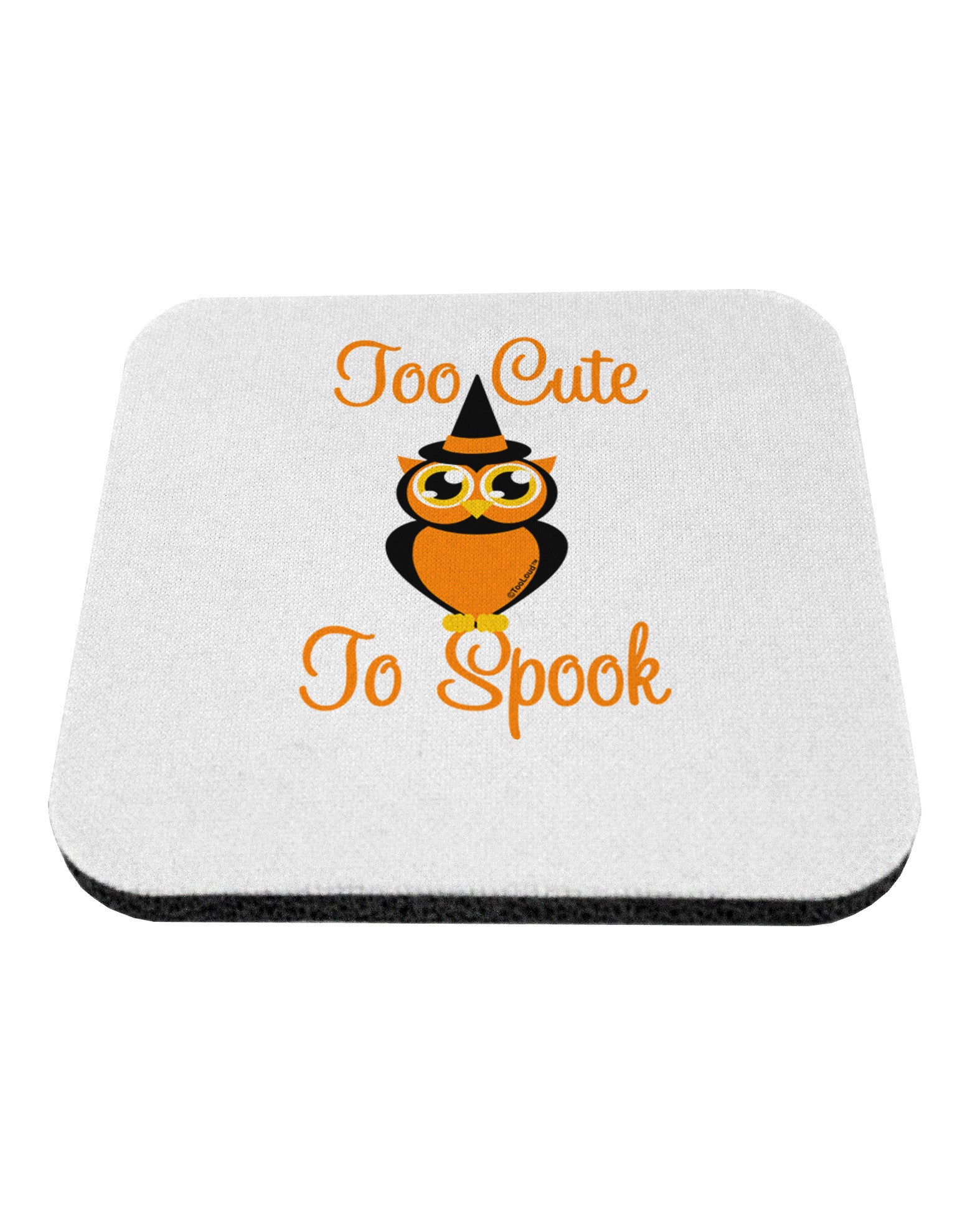 Owl Too Cute Orange Coaster-Coasters-TooLoud-White-Davson Sales