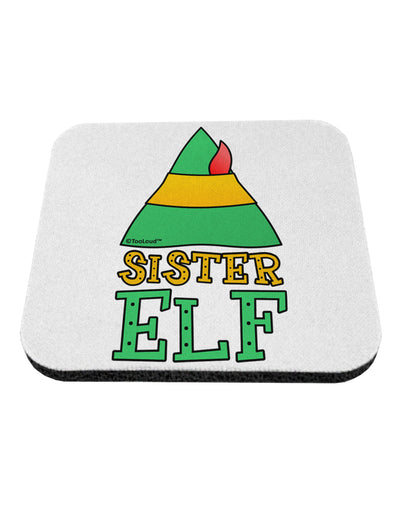 Matching Christmas Design - Elf Family - Sister Elf Coaster by TooLoud-Coasters-TooLoud-White-Davson Sales