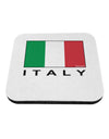 Italian Flag - Italy Text Coaster by TooLoud-Coasters-TooLoud-White-Davson Sales