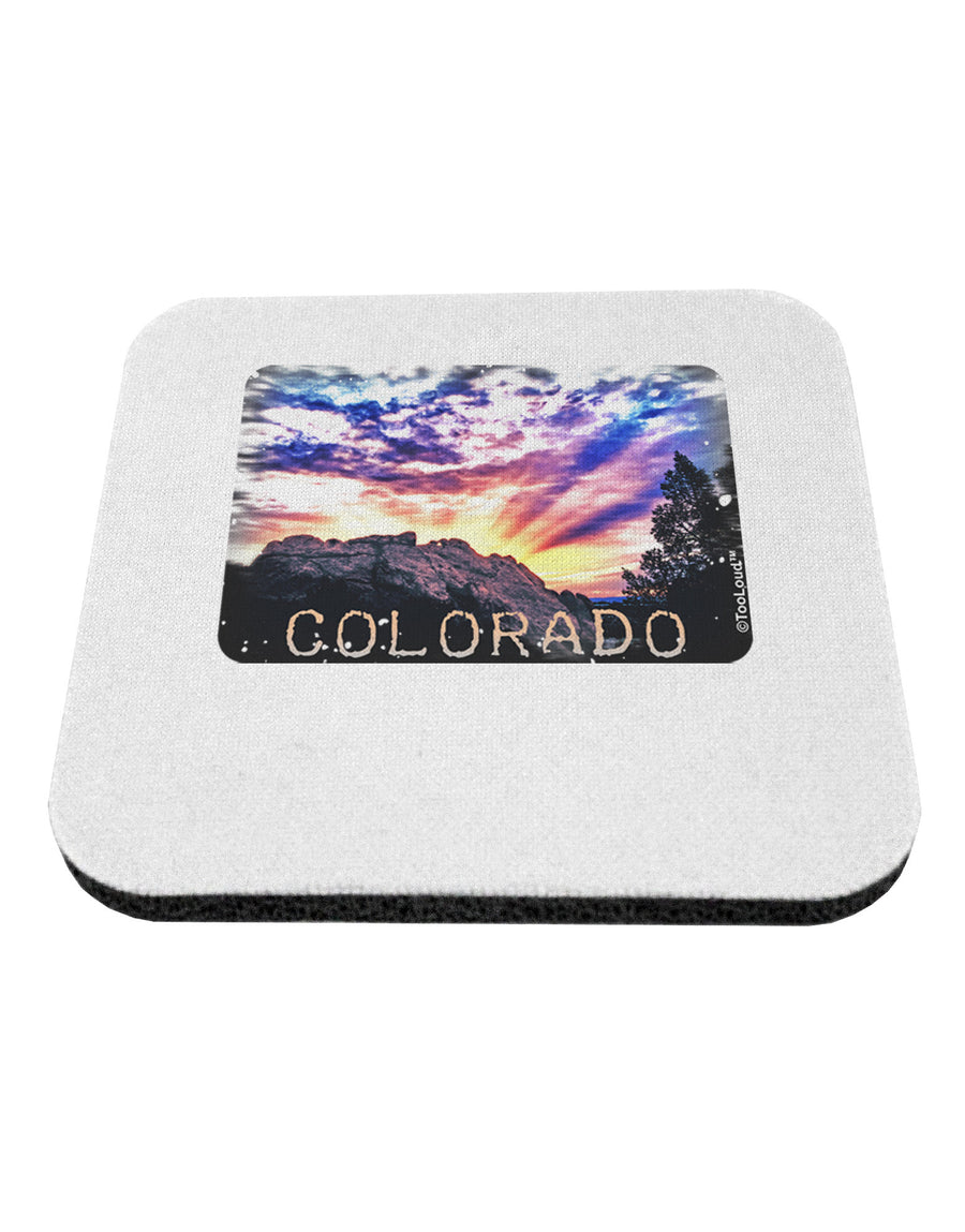 Colorado Rainbow Sunset Text Coaster-Coasters-TooLoud-1-Davson Sales
