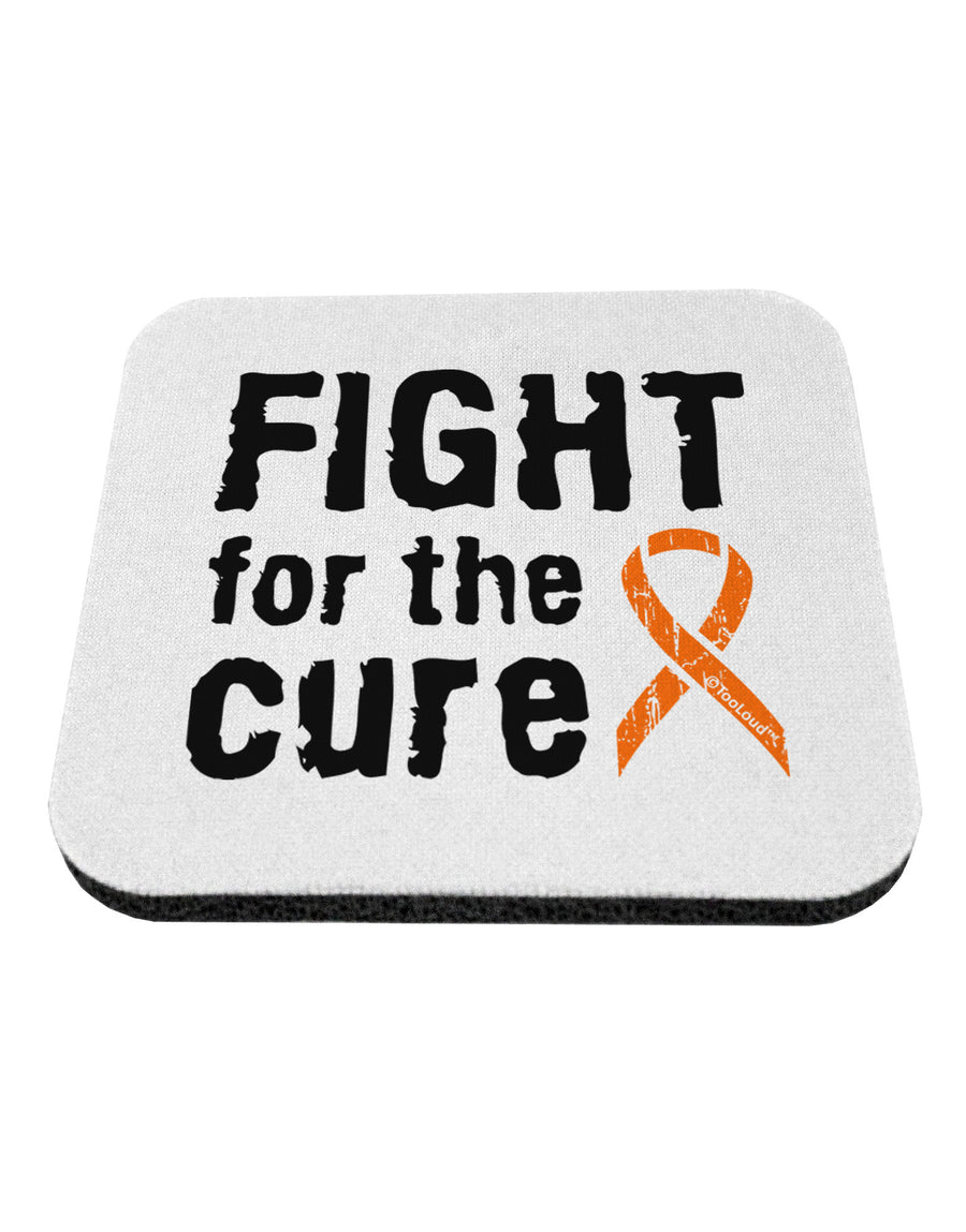 Fight for the Cure - Orange Ribbon Leukemia Coaster-Coasters-TooLoud-White-Davson Sales