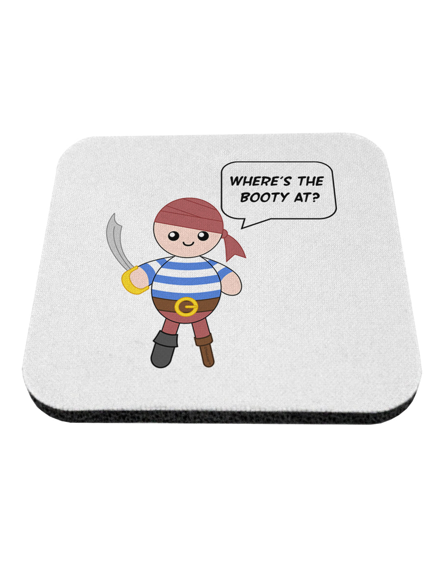 Where's the Booty At - Petey the Pirate Coaster-Coasters-TooLoud-White-Davson Sales