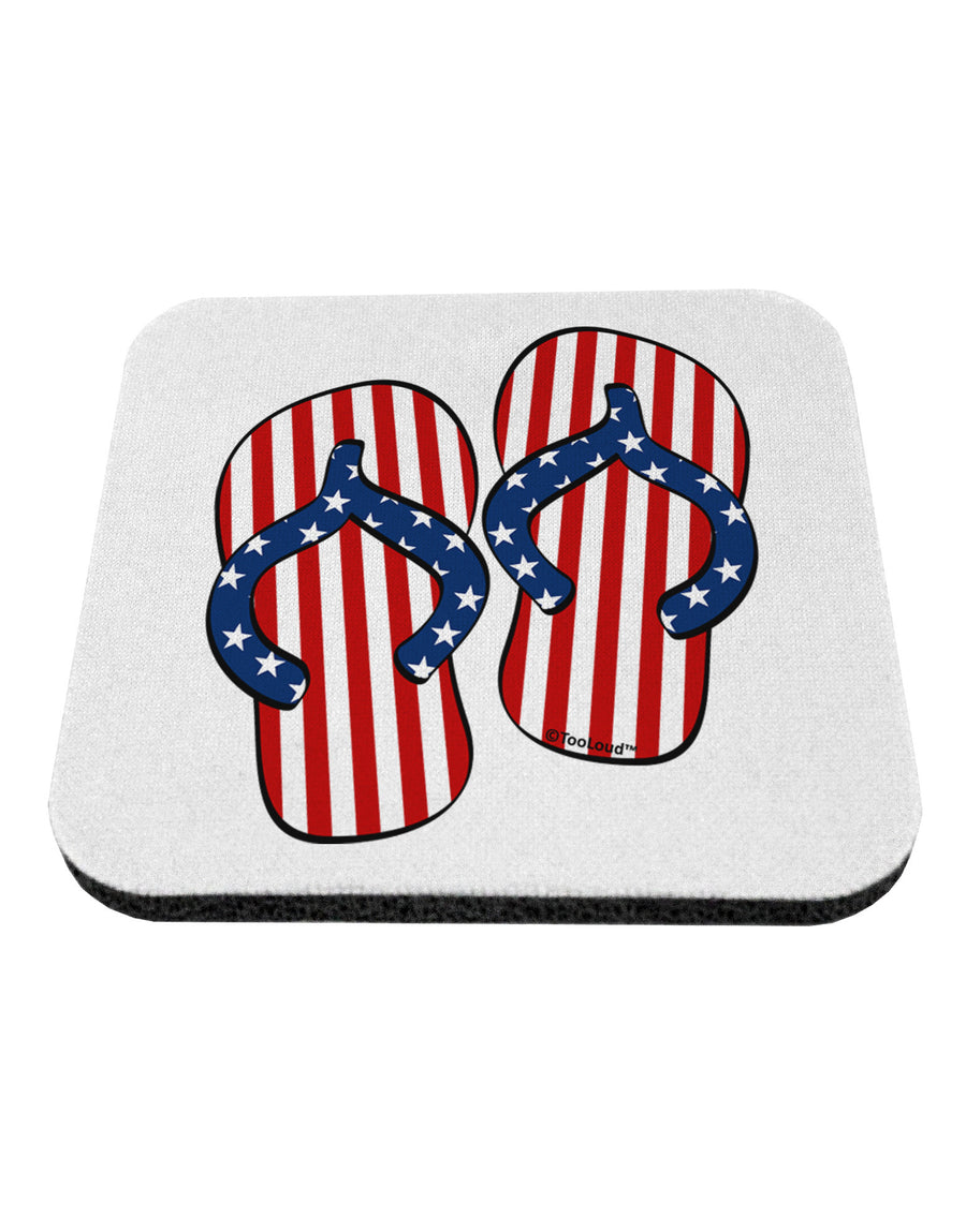 Stars and Stripes Flip Flops Coaster-Coasters-TooLoud-White-Davson Sales