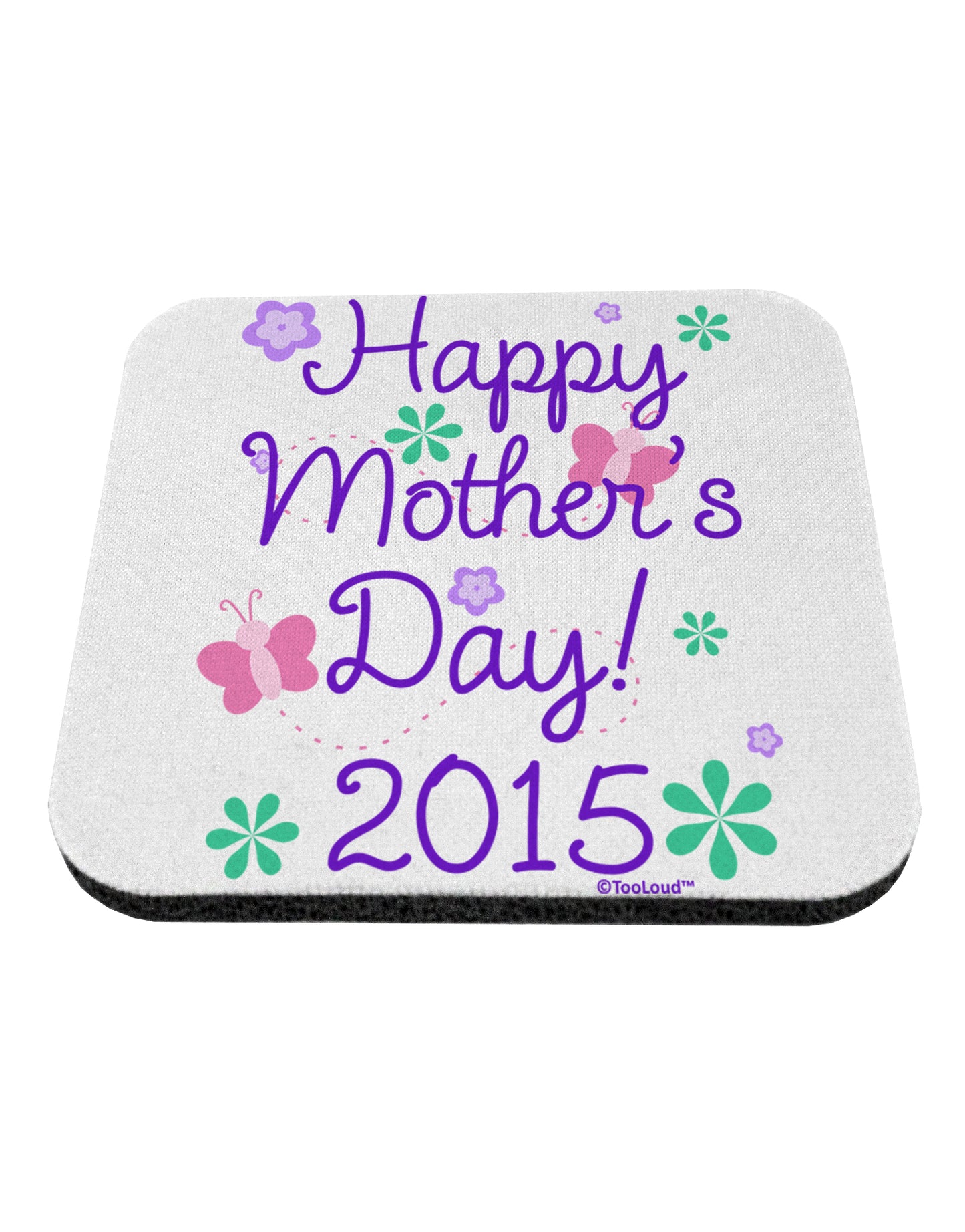 Happy Mother's Day (CURRENT YEAR) Coaster by TooLoud-Coasters-TooLoud-White-Davson Sales