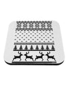 Ugly Christmas Sweater Snowflake Reindeer Pattern Coaster-Coasters-TooLoud-White-Davson Sales