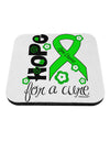 Hope for a Cure - Lime Green Ribbon Lyme Disease - Flowers Coaster-Coasters-TooLoud-White-Davson Sales