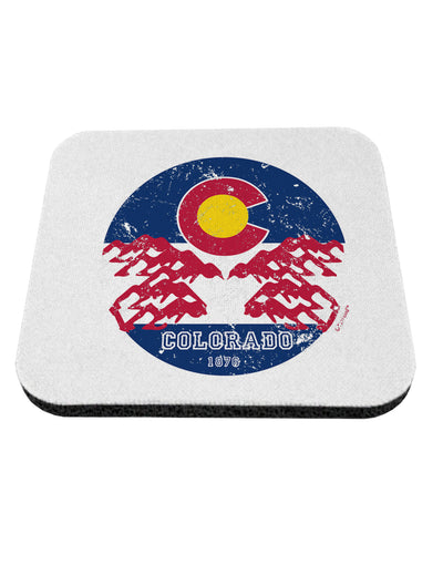 TooLoud Grunge Colorado Rocky Mountain Bighorn Sheep Flag Coaster-Coasters-TooLoud-1 Piece-Davson Sales