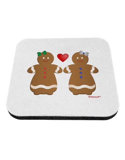 Gingerbread Woman Couple Coaster by TooLoud-Coasters-TooLoud-White-Davson Sales