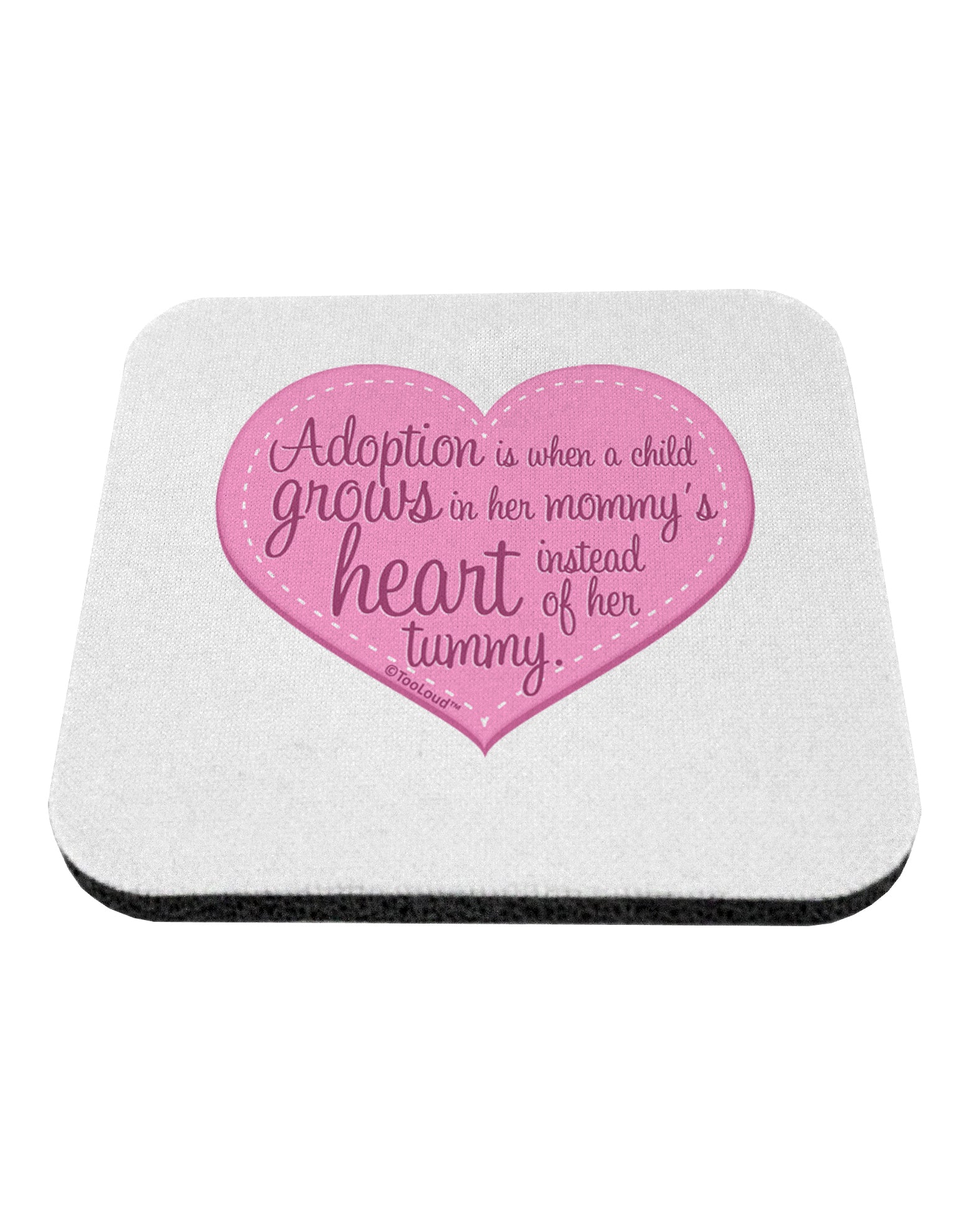 Adoption is When - Mom and Daughter Quote Coaster by TooLoud-Coasters-TooLoud-White-Davson Sales