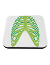 Human Green Skeleton Bones Ribcage Coaster-Coasters-TooLoud-White-Davson Sales