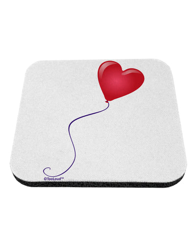 Cute Red Heart Balloon Coaster-Coasters-TooLoud-White-Davson Sales