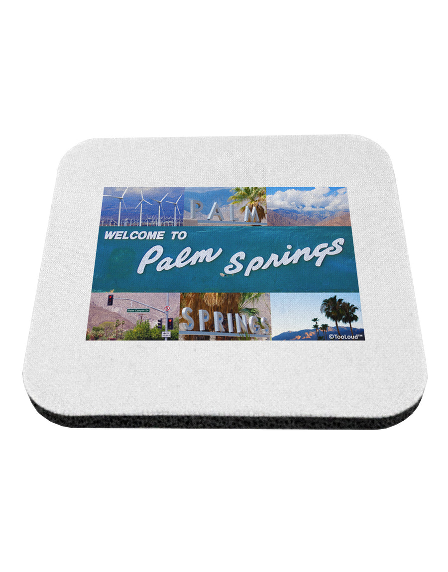 Welcome to Palm Springs Collage Coaster-Coasters-TooLoud-White-Davson Sales
