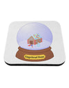 Little Gingerbread House Snow Globe Coaster by TooLoud-Coasters-TooLoud-White-Davson Sales