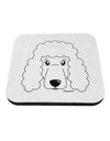 Cute Poodle Dog - White Coaster by TooLoud-Coasters-TooLoud-White-Davson Sales