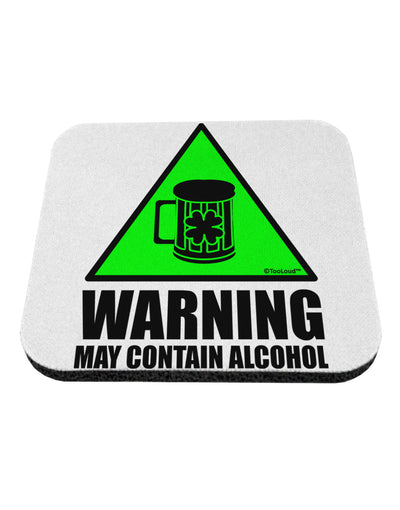 Warning May Contain Alcohol Coaster by TooLoud-Coasters-TooLoud-White-Davson Sales