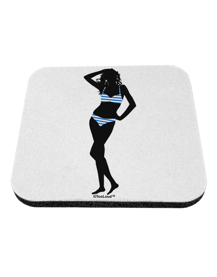 Stripes Bikini Shadow Coaster by TooLoud-Coasters-TooLoud-White-Davson Sales