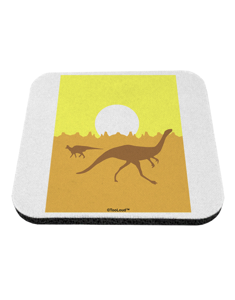 Jurassic Dinosaur Sunrise Coaster by TooLoud-Coasters-TooLoud-White-Davson Sales