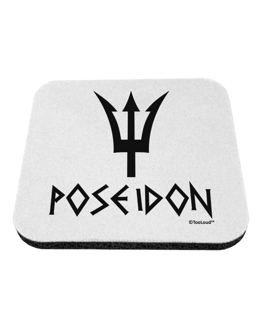 Trident of Poseidon with Text - Greek Mythology Coaster by TooLoud-Coasters-TooLoud-White-Davson Sales