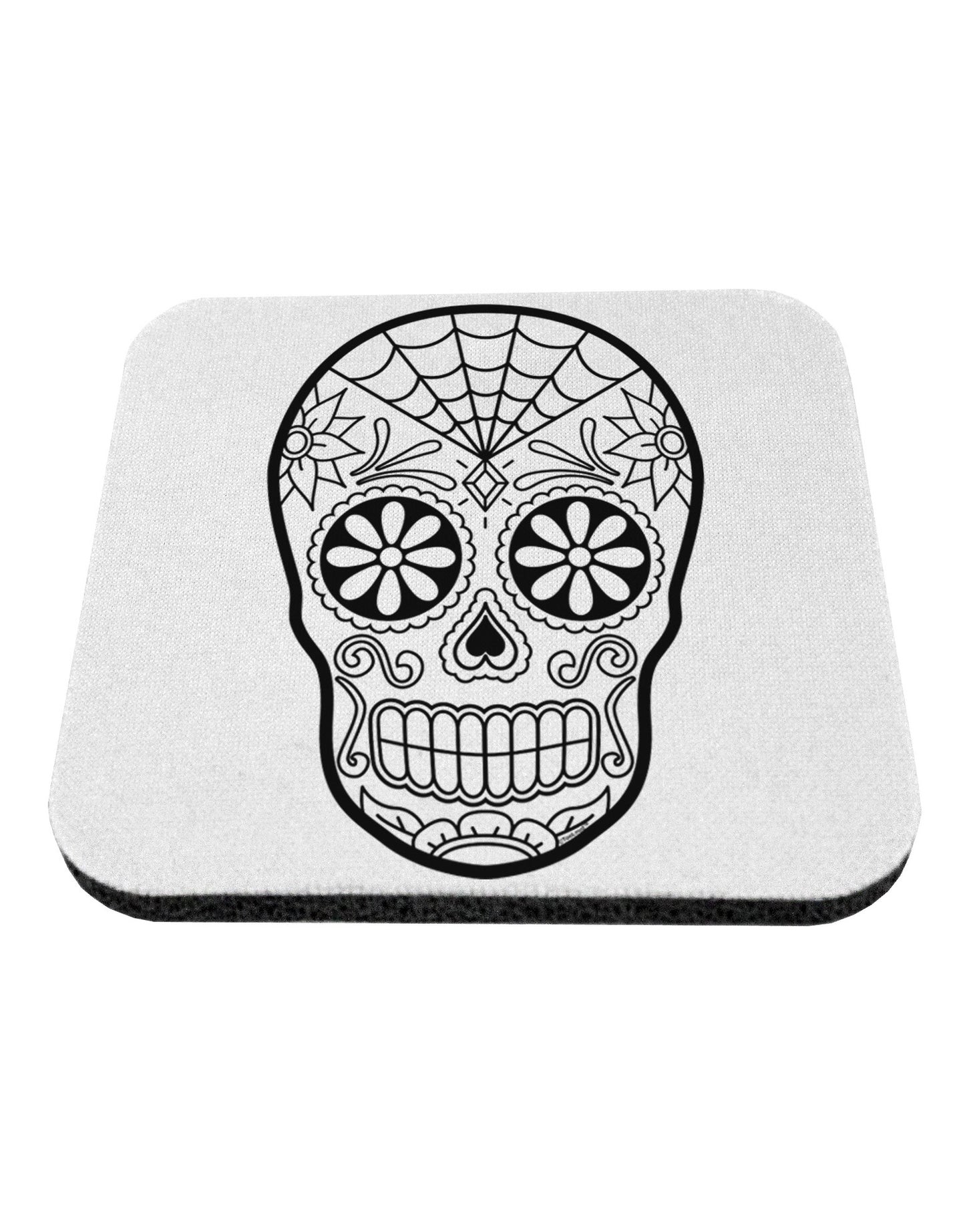 Color Your Own Dia de los Muertos Calavera Coaster-Coasters-TooLoud-White-Davson Sales