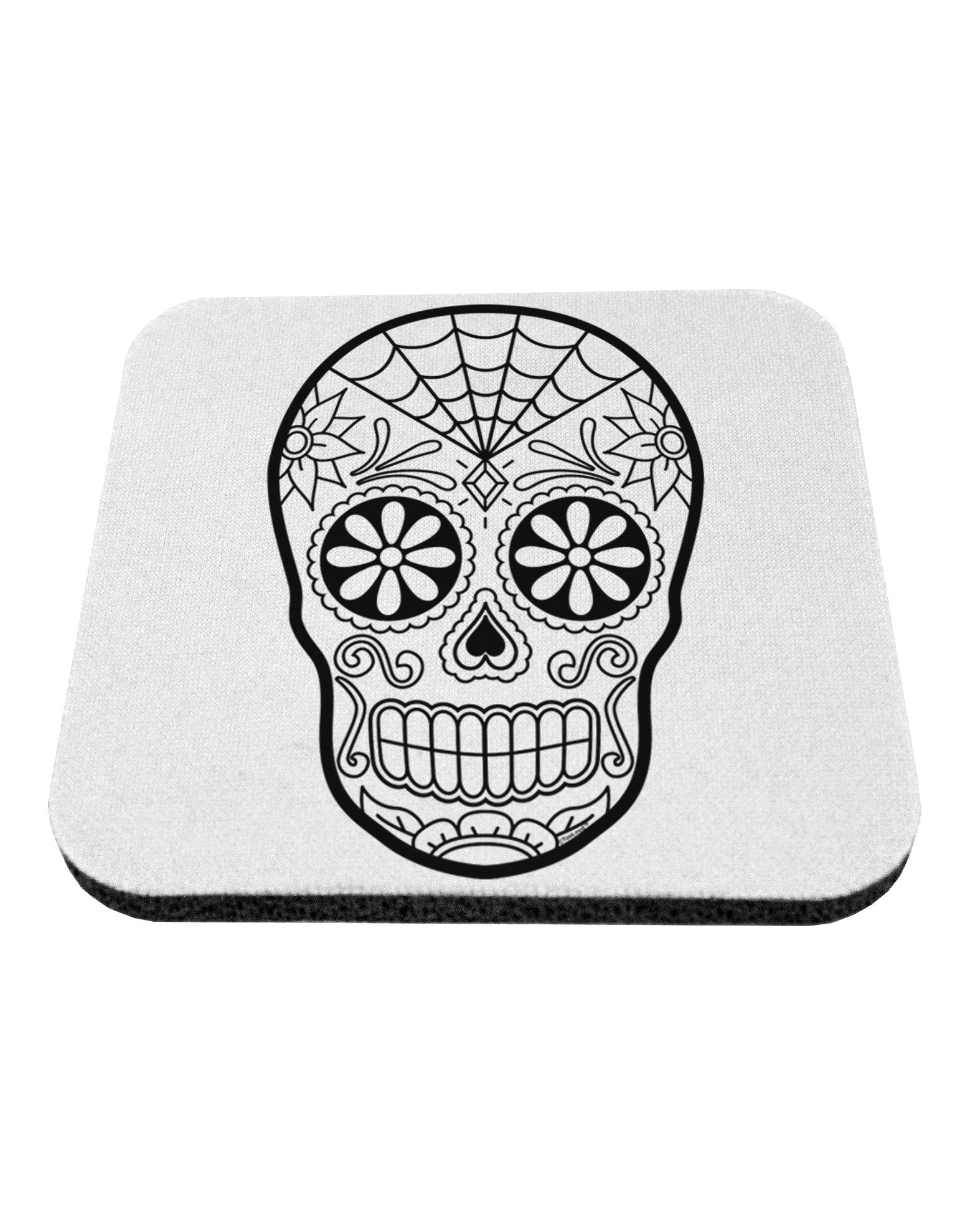 Color Your Own Dia de los Muertos Calavera Coaster-Coasters-TooLoud-White-Davson Sales