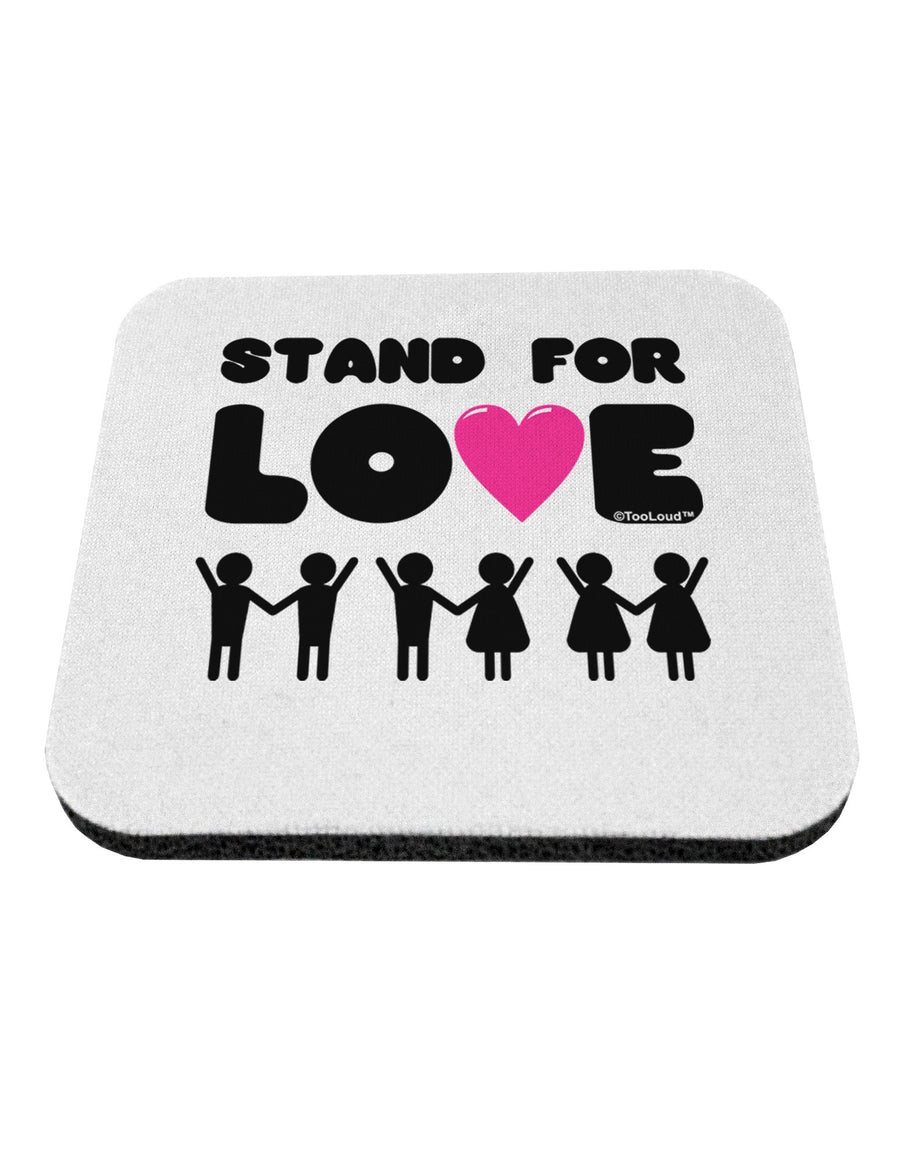 Stand For Love Pink Heart Coaster-Coasters-TooLoud-White-Davson Sales