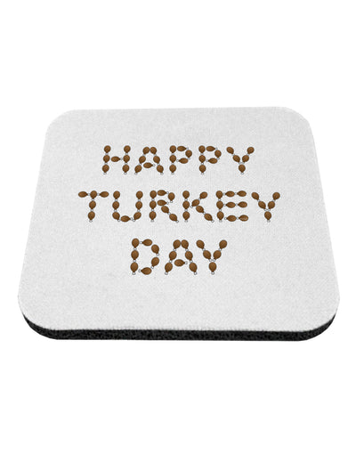 Happy Turkey Day Turkey Legs Thanksgiving Coaster-Coasters-TooLoud-White-Davson Sales