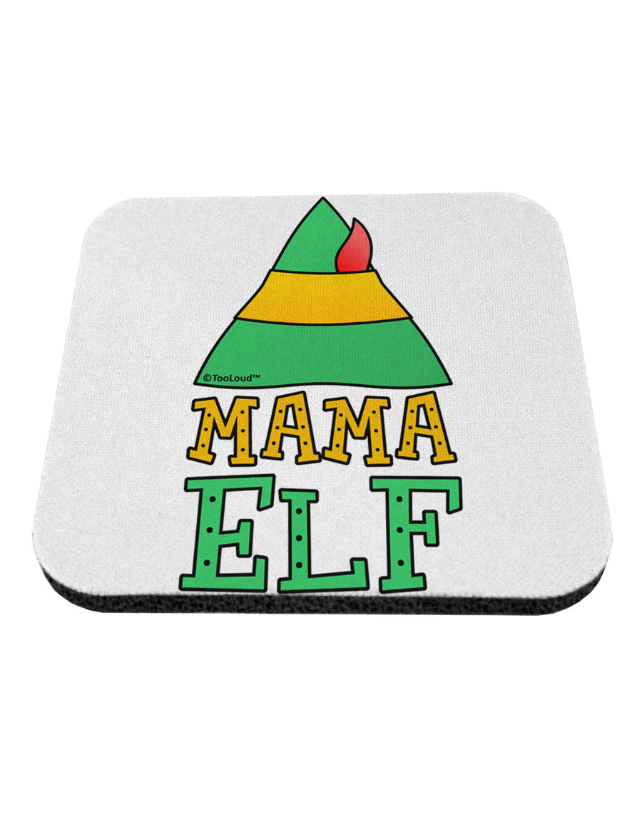 Matching Christmas Design - Elf Family - Mama Elf Coaster by TooLoud-Coasters-TooLoud-White-Davson Sales