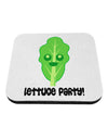 Cute Lettuce - Lettuce Party Coaster by TooLoud-Coasters-TooLoud-White-Davson Sales