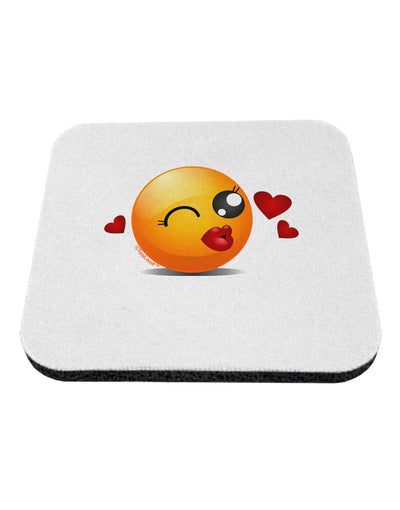 Kissy Face Emoji Girl Coaster-Coasters-TooLoud-1-Davson Sales