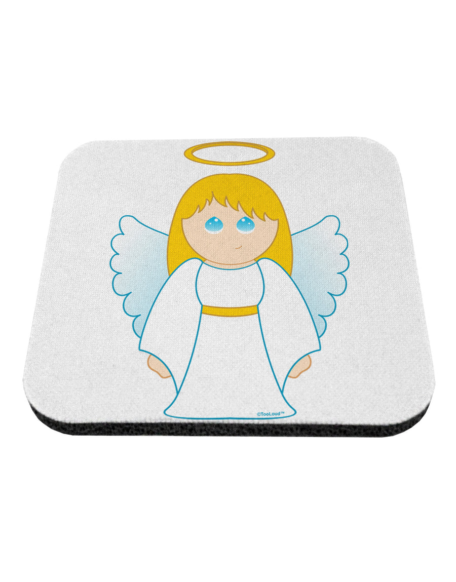 Cute Christmas Angel Girl Coaster-Coasters-TooLoud-White-Davson Sales