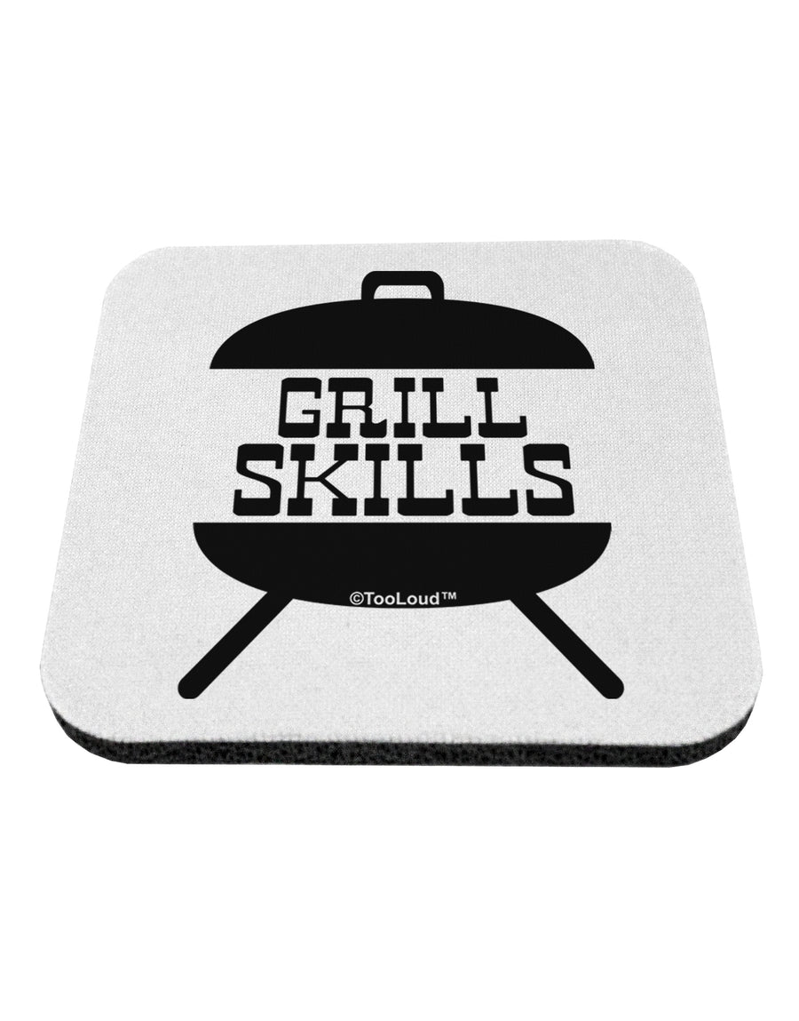 Grill Skills Grill Design Coaster by TooLoud-Coasters-TooLoud-White-Davson Sales