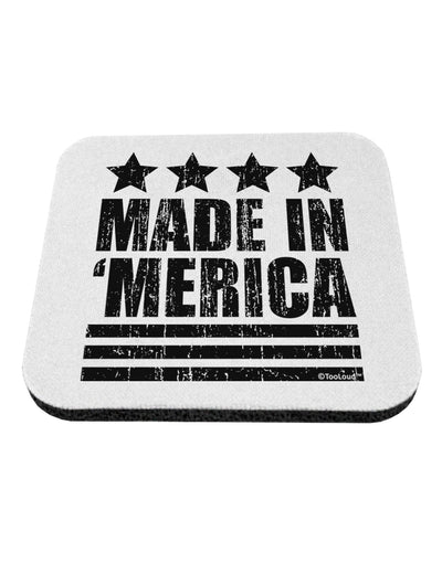 Made in Merica - Stars and Stripes Design Coaster-Coasters-TooLoud-White-Davson Sales