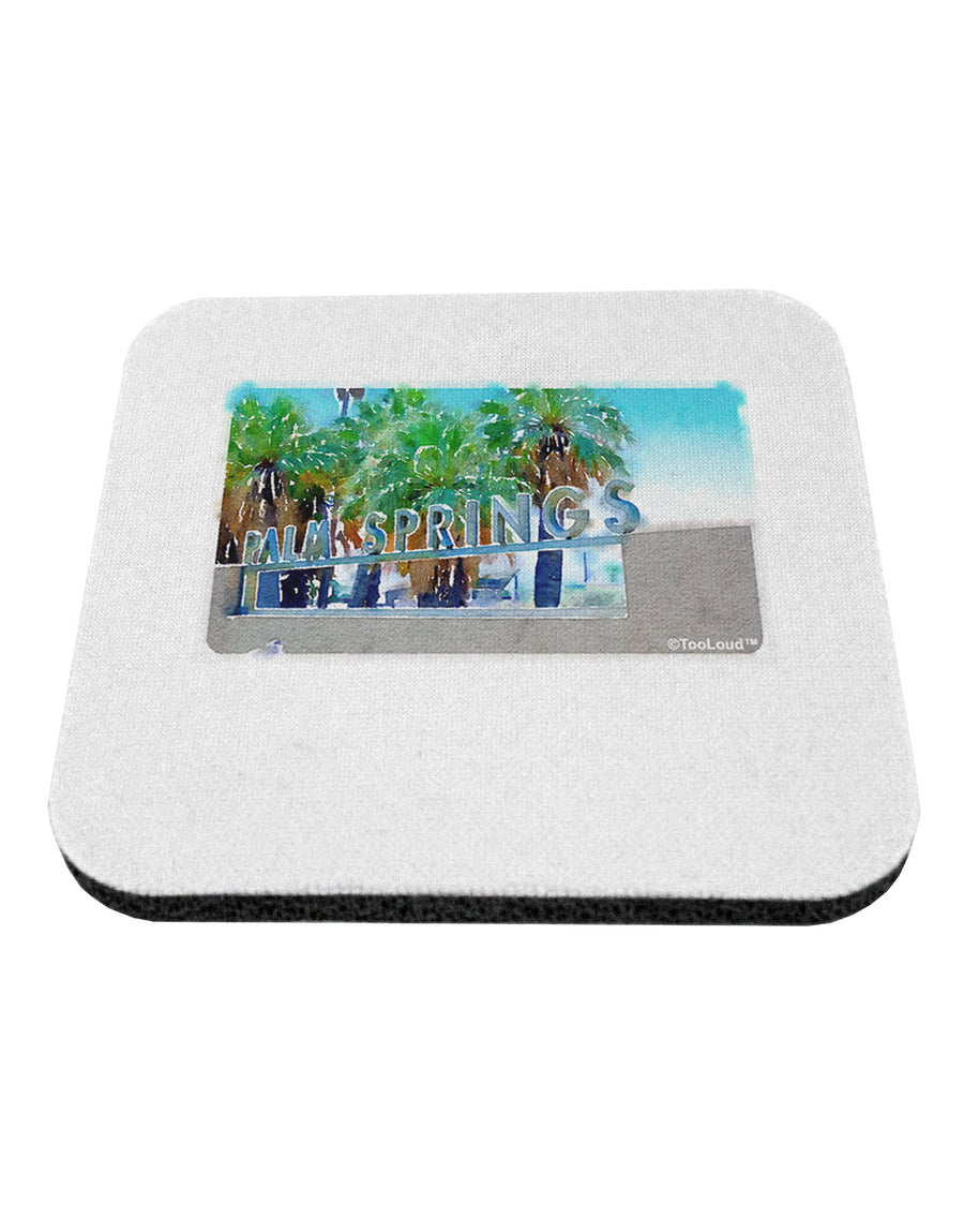 Palm Springs Watercolor Coaster-Coasters-TooLoud-White-Davson Sales