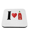 I Heart Sriracha Design Coaster by TooLoud-Coasters-TooLoud-White-Davson Sales