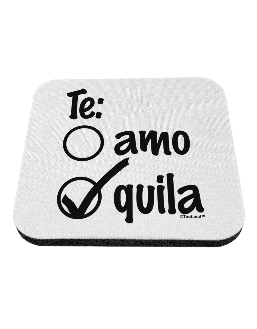 Tequila Checkmark Design Coaster by TooLoud-Coasters-TooLoud-White-Davson Sales