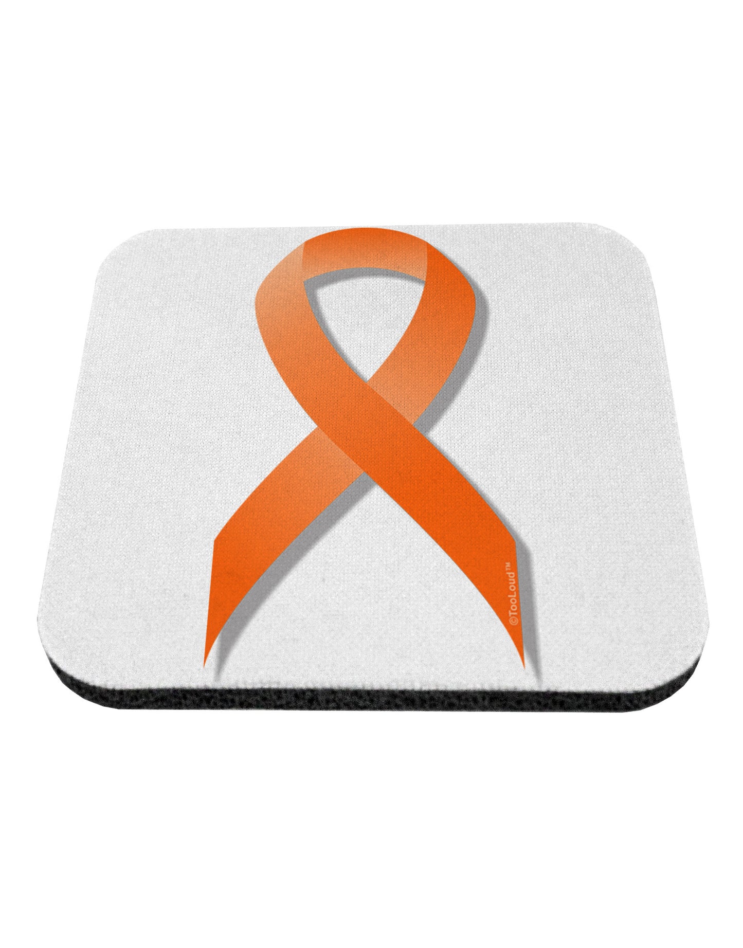 Leukemia Awareness Ribbon - Orange Coaster-Coasters-TooLoud-White-Davson Sales