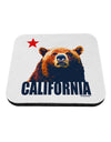 California Republic Design - Grizzly Bear and Star Coaster by TooLoud-Coasters-TooLoud-White-Davson Sales