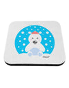 Cute Polar Bear - Christmas Coaster by TooLoud-Coasters-TooLoud-White-Davson Sales