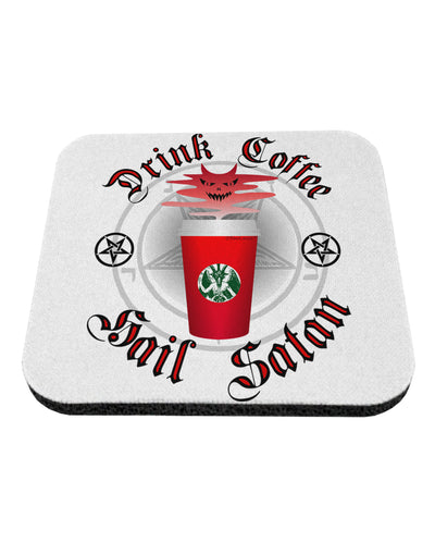 Red Cup Drink Coffee Hail Satan Coaster by TooLoud-TooLoud-1-Davson Sales