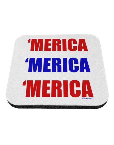 Merica Merica Merica - Red and Blue Coaster-Coasters-TooLoud-White-Davson Sales