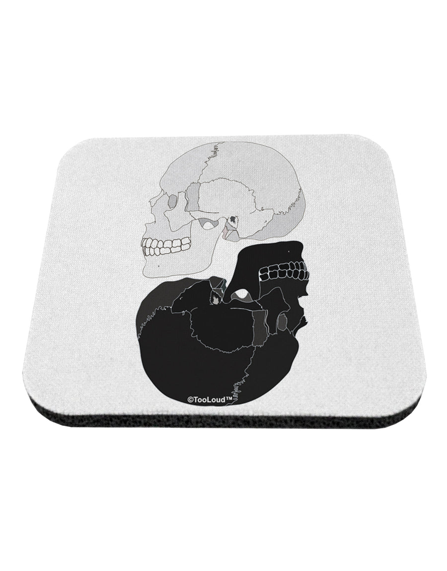 White And Black Inverted Skulls Coaster by TooLoud-Coasters-TooLoud-White-Davson Sales