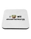 I Heart My Golden Retriever Coaster by TooLoud-Coasters-TooLoud-White-Davson Sales