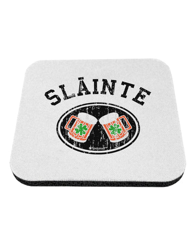 Slainte - St. Patrick's Day Irish Cheers Coaster by TooLoud-Coasters-TooLoud-White-Davson Sales