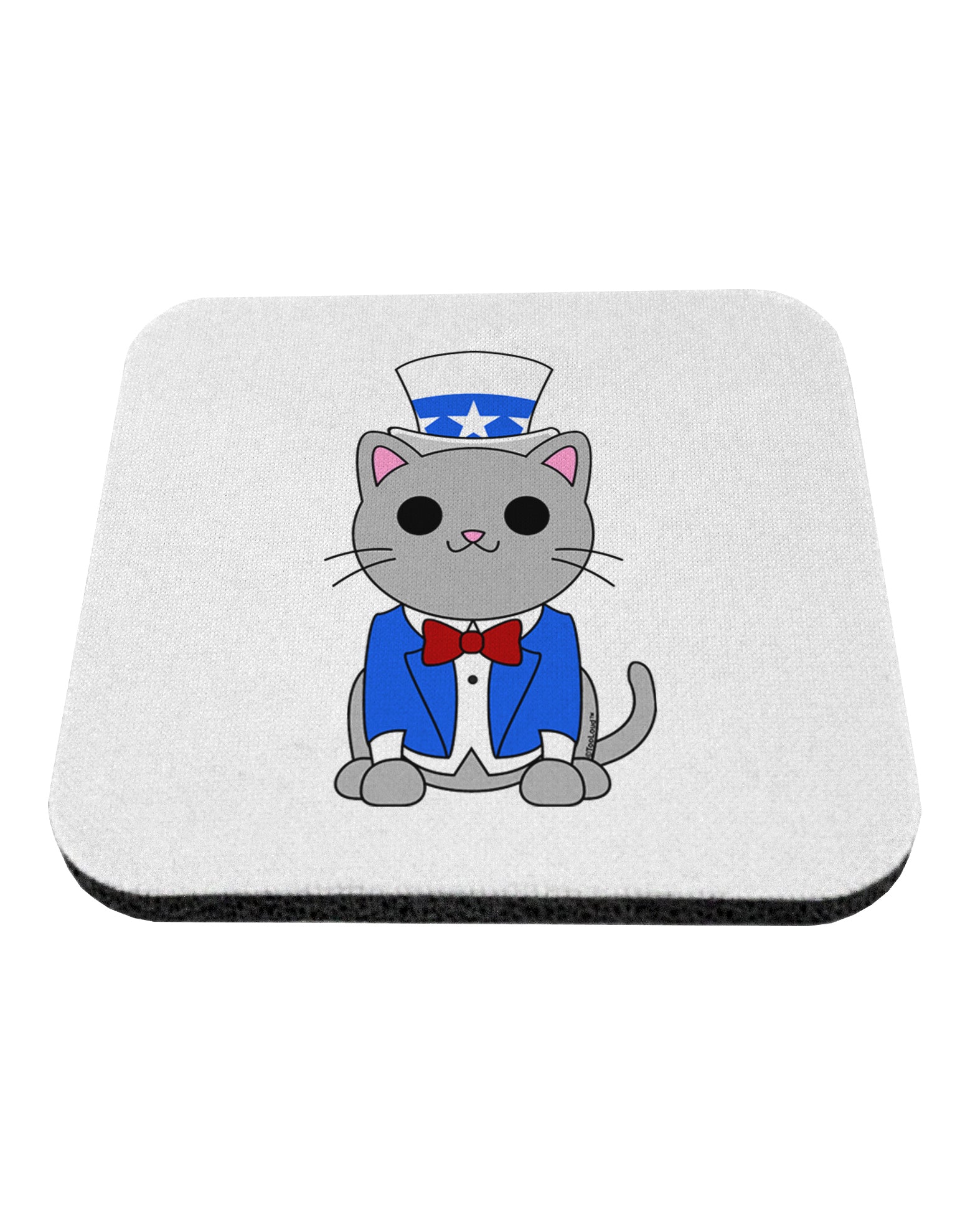 Patriotic Cat Coaster by TooLoud-Coasters-TooLoud-White-Davson Sales
