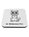 Dr Whiskerson MD - Cute Cat Design Coaster by TooLoud-Coasters-TooLoud-White-Davson Sales