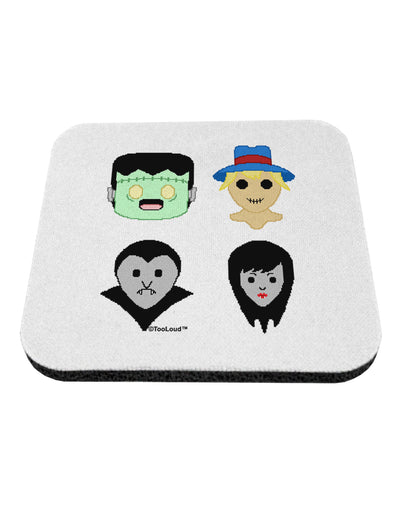 Cute Pixel Monsters Coaster-Coasters-TooLoud-White-Davson Sales