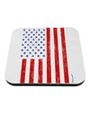 Red and Blue Stamp Style American Flag - Distressed Coaster by TooLoud-Coasters-TooLoud-White-Davson Sales