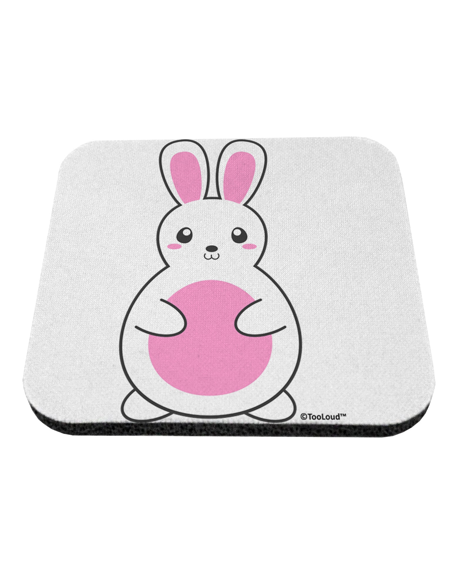 Cute Easter Bunny - Pink Coaster by TooLoud-Coasters-TooLoud-White-Davson Sales